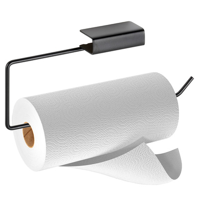 Paper Towel Holder Metal Black 30x4.5x13 cm