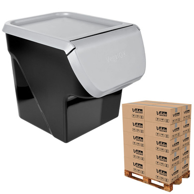 Vegetable Storage Container with Lid Gray 13 l (pallet of 216 pcs)