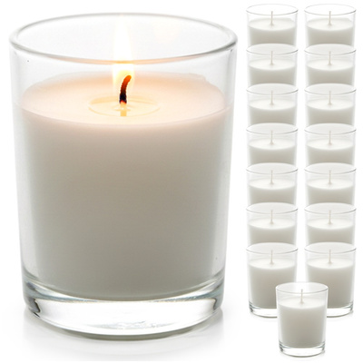 Candles Glass White Odourless 16 pcs