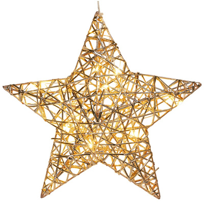 Gwiazda świecąca złota 20 LED 30 cm