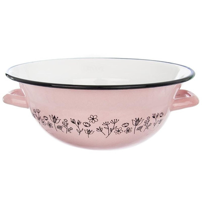 Kitchen Bowl Enamel Pink LOUKA 26 cm, 2,5 l