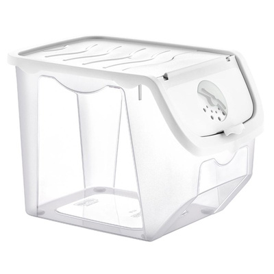 Vegetable Storage Container with a Lid White 12 l