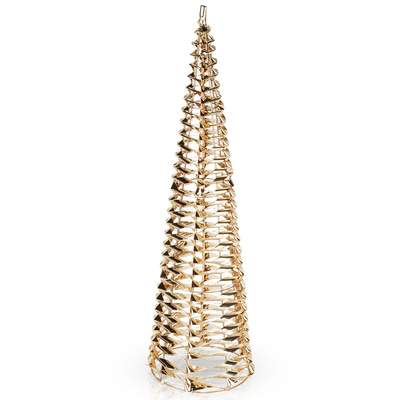 Choinka świecąca stożek złota 60 LED 60 cm