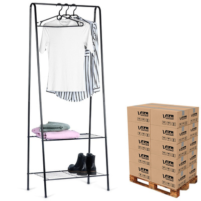 Wieszak stojący na ubrania metalowy czarny 153 cm (paleta 100 szt.)