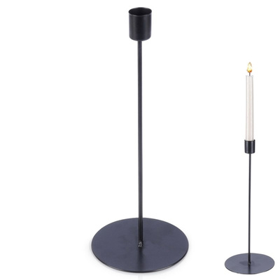 Candle Holder Metal Black 30.5 cm