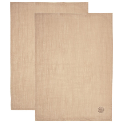 Ścierki kuchenne bawełniane beżowe 70x50 cm 2 szt.