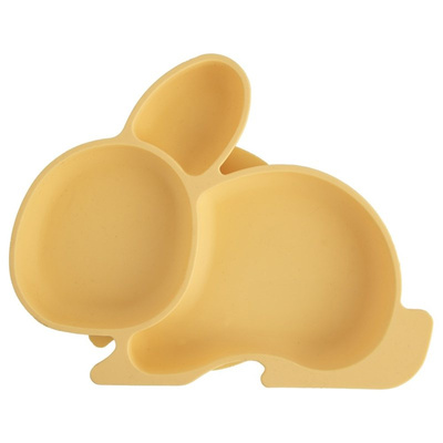 Plate for Kids Silicone Divided Yellow Bunny 23x18.5x3.5 cm