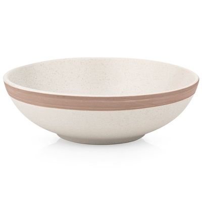 ARTHENA BEIGE 20 cm, 900 ml beige deep ceramic dinner plate