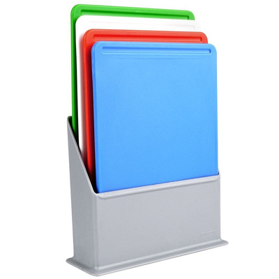 Chopping Boards Plastic with Stand 20x15 cm 4 pcs