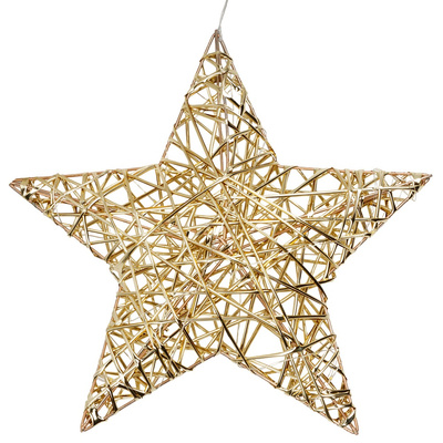 Gwiazda świecąca złota 20 LED 30 cm