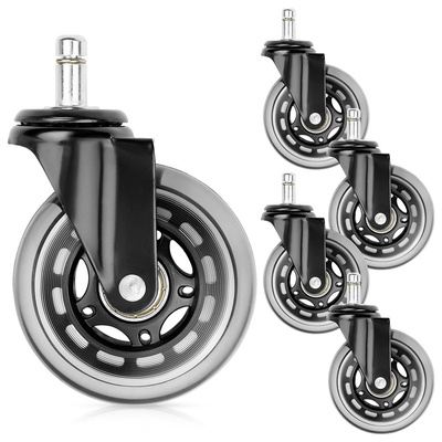 Kółka do fotela IKEA kauczukowe 7,5cm / 10 mm 5 szt.