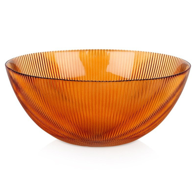 Serving Bowl Glass Amber 28 cm, 4 l