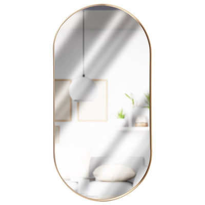Wall Mirror Golden Oval 50x25 cm