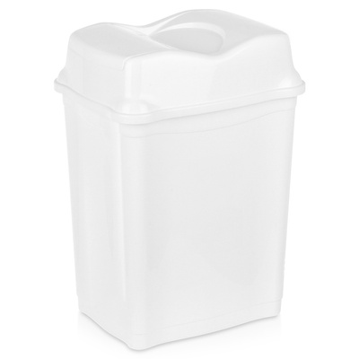 Kosz na śmieci plastikowy biały 28 l