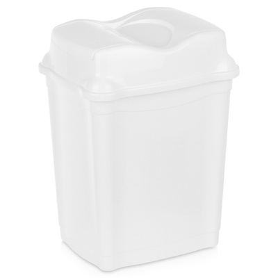 Kosz na śmieci plastikowy biały 16 l