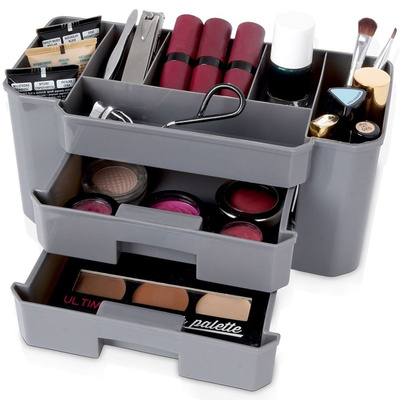 Makeup Organiser Gray 24,5x12x11 cm