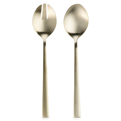 Salad Servers Steel Golden 25 cm 2 pcs