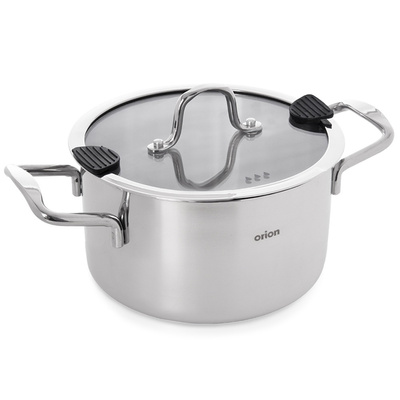 Garnek stalowy z pokrywką VENICE 22 cm, 4,3 l