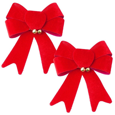 Decorative Bow Christmas Velvet 13x16 cm 2 pcs