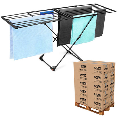Suszarka na pranie metalowa czarna rozsuwana XXL 110-189 cm (paleta 18 szt.)