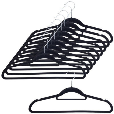 Coat Hanger Black Rotating 10 pcs