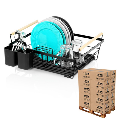 Dish Drainer Rack Black 45x33x18 cm (pallet of 108 pcs)