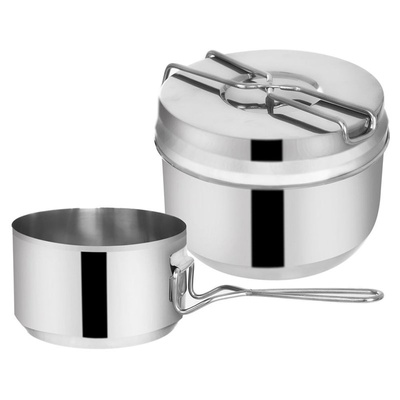 Camping Cookware Steel 1,5 l, 900 ml 3 pcs