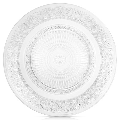 Talerz obiadowy płytki szklany patera 25 cm