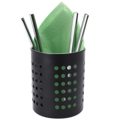 Utensil Holder Steel Black