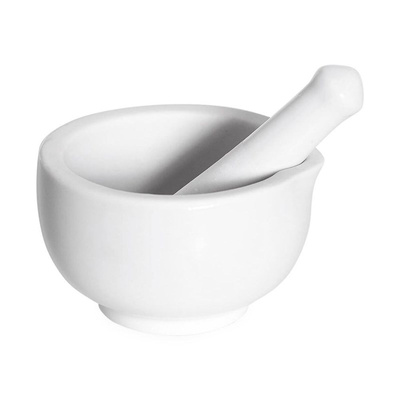 Pestle and Mortar Ceramic White