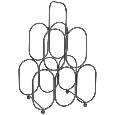 Wine Rack Metal Black 5 Bottles 27x40,5 cm