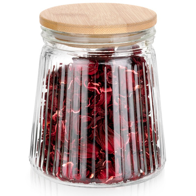 Pojemnik na produkty sypkie szklany z pokrywką i uszczelką 700 ml