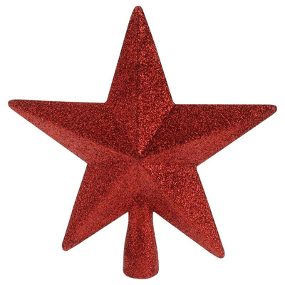 Christmas Tree Topper Star Unbreakable Red Star 19 cm