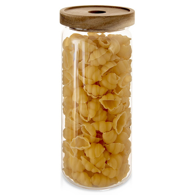 Pojemnik na produkty sypkie szklany z pokrywką i uszczelką 1,6 l