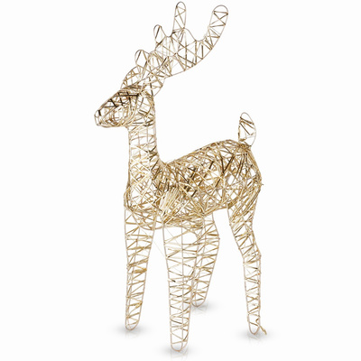 Renifer świecący złoty 60 LED 60 cm