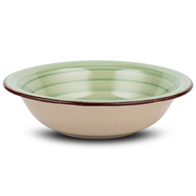 Talerz obiadowy głęboki ceramiczny LINES 22 cm, 700 ml