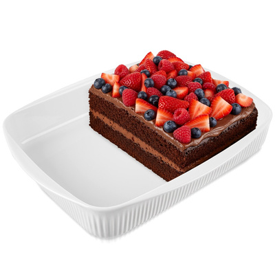 Casserole Dish Porcelain White 36.5x30x6 cm, 4 l