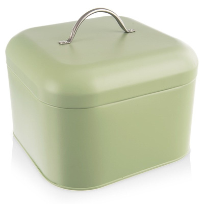 Bread Bin Metal Green GREENISH 20x20x17 cm