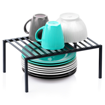 Kitchen Shelf Metal Black 33x21x14 cm