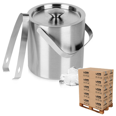 Ice Bucket with Tongs Steel Thermal (pallet of 240 pcs)