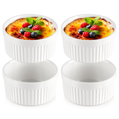 Ramekins Porcelain White 260 ml 4 pcs