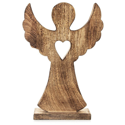 Figurine Wooden Christmas Angel MANGO 25,5x36 cm