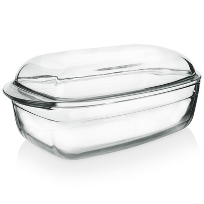 Casserole Dish Glass with Lid 32.5x19x13 cm, 2.9 L