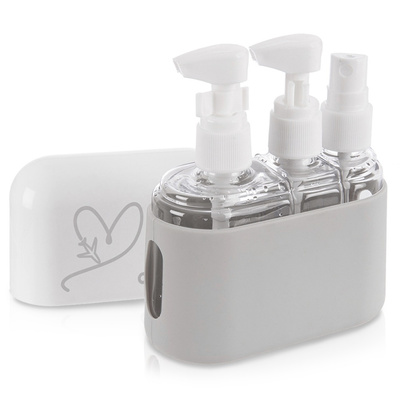 Butelki pojemniki podróżne na kosmetyki w etui 4 el.