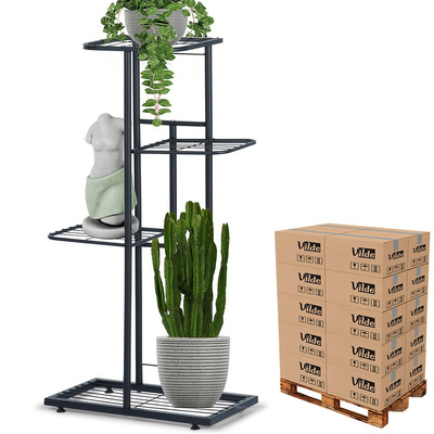 Kwietnik metalowy czarny 4-poziomowy 80 cm (paleta 80 szt.)