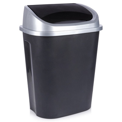 Kosz na śmieci plastikowy czarny 50 l