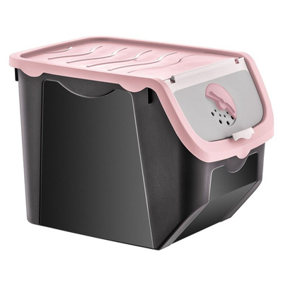 Vegetable Storage Container with Lid Pink 12 l