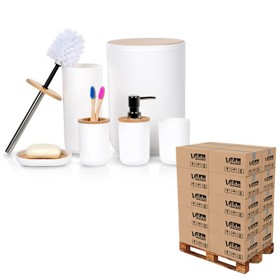 Bathroom Accessory Set White 6 pcs (pallet of 48 pcs)