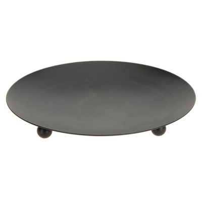 Candle Coaster Metal Black 8,5 cm