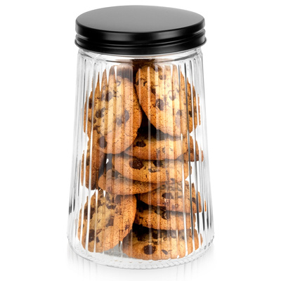 Dry Food Storage Container Glass with Lid 1 l